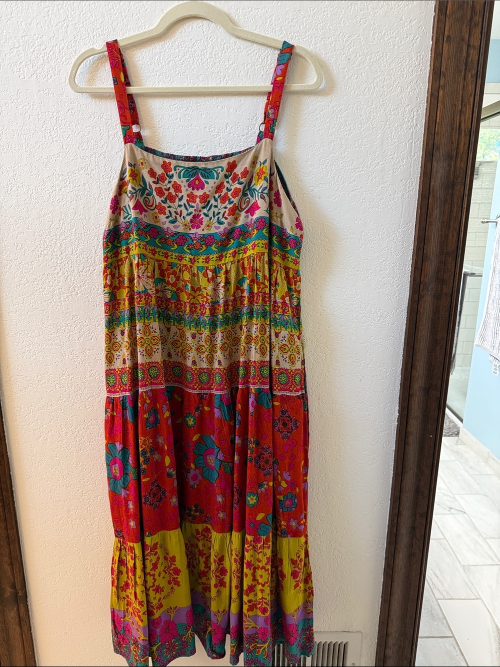 Natural Life Women’s Bohemian Floral Tiered Sundress in Multicolor